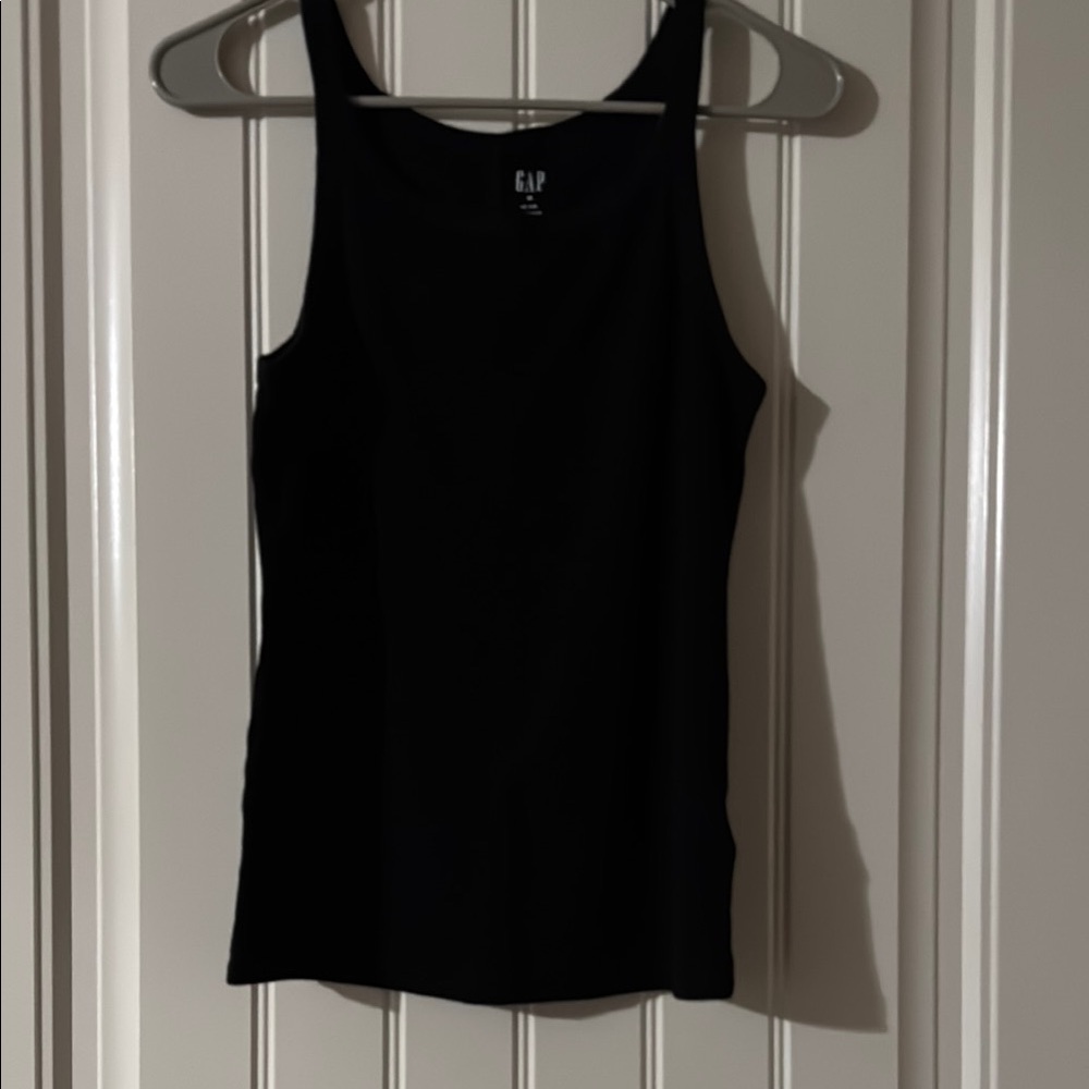 GAP Black Fitted Sleeveless Tank Top